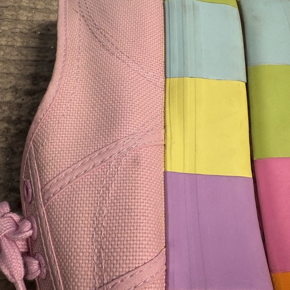 Superga platform sneakers Women's size 8.5 Pastel pink rainbow - Picture 10 of 11